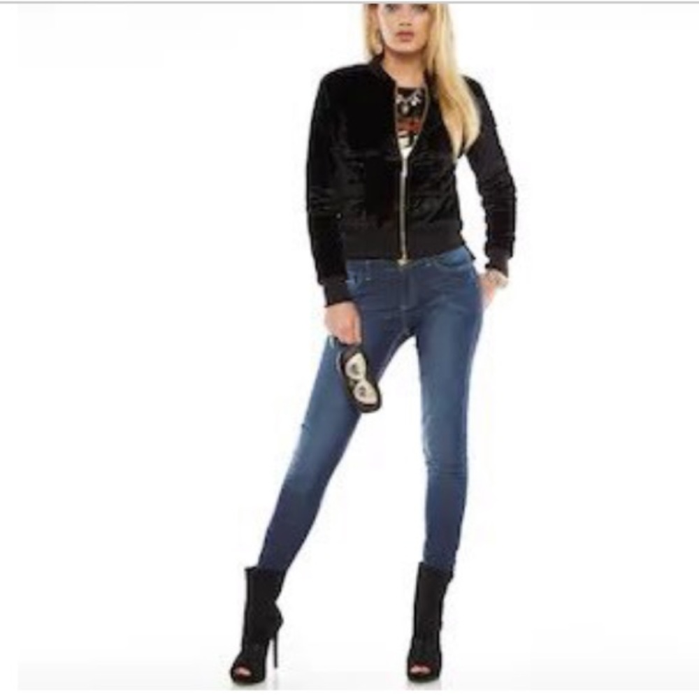 Juicy Couture Foiled Velvet Puffer Jacket